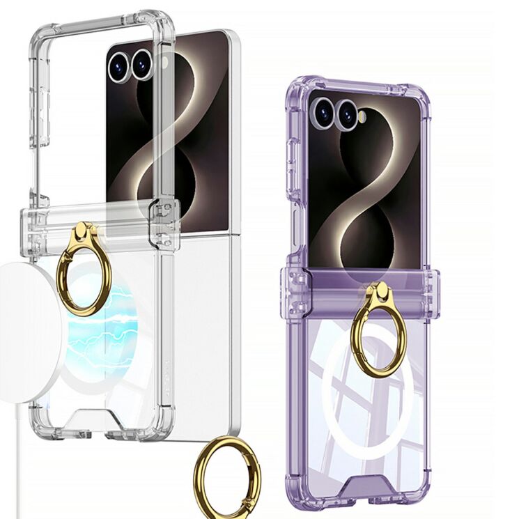 Защитный чехол GKK Neo Core (MagSafe) для Samsung Galaxy Flip 8 - Light Purple: фото 2 из 10