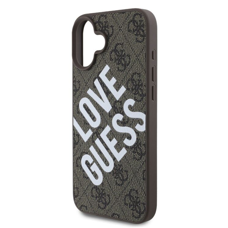 Защитный чехол Guess Leather 4G Big Love with MagSafe для Apple iPhone 16 (GUHMP16SP4PLGWW) - Brown: фото 4 из 6