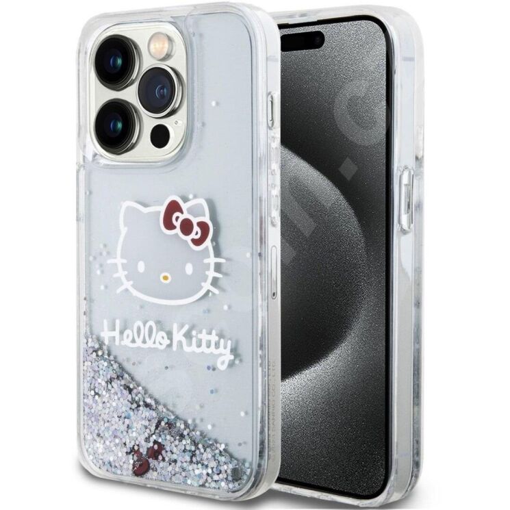 Захисний чохол Hello Kitty Liquid Glitter для Apple iPhone 13 Pro - Transparent: фото 1 з 8