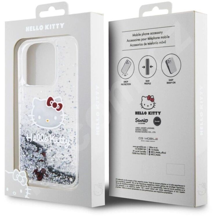 Захисний чохол Hello Kitty Liquid Glitter для Apple iPhone 13 Pro - Transparent: фото 8 з 8