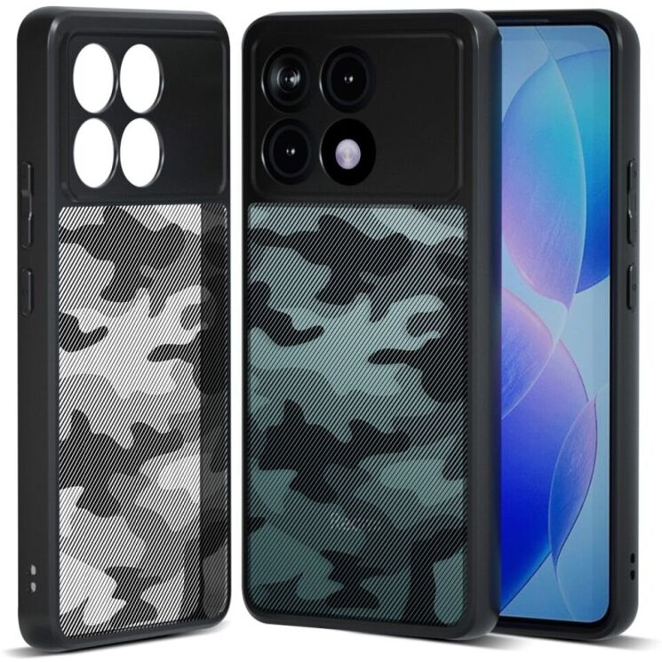 Защитный чехол IBMRS Military для Xiaomi Poco F6 Pro - Artistic Camouflage: фото 1 из 6