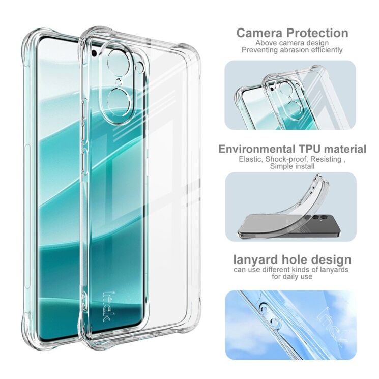 Захисний чохол IMAK Airbag MAX Case для OnePlus Nord CE 5 / Ace 5 Racing - Transparent: фото 4 з 9