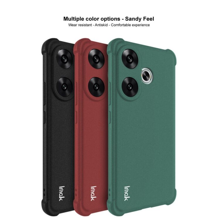 Защитный чехол IMAK Airbag Sand Case для Xiaomi Poco F6 - Green: фото 7 из 10
