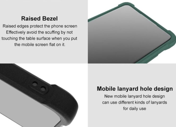Защитный чехол IMAK Airbag Sand Case для Xiaomi Poco F6 - Green: фото 9 из 10