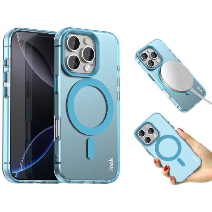 Защитный чехол IMAK Candy Series Magnetic для Apple iPhone 16 Pro - Blue: фото 2 из 9