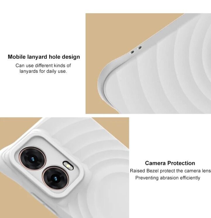 Захисний чохол IMAK Manbo для Motorola Moto G85 - Matte White: фото 7 з 11