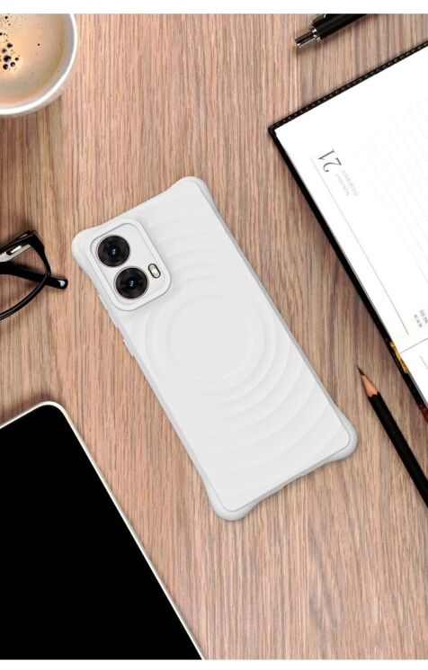 Захисний чохол IMAK Manbo для Motorola Moto G85 - Matte White: фото 9 з 11