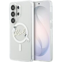 Защитный чехол Karl Lagerfeld IML Choupettes Karl Script Logo MagSafe для Samsung Galaxy S26 Ultra (KLHMS26L5HKSCAH) - Clear: фото 1 из 8