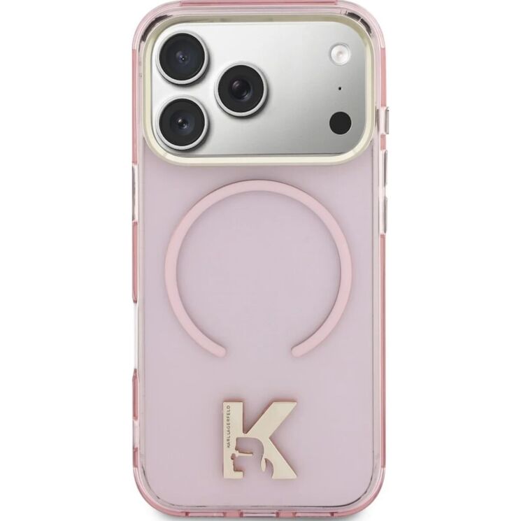 Захисний чохол Karl Lagerfeld IML K Head Logo MagSafe для iPhone 17 Pro (KLHMP17L5HTMKHDP) - Pink: фото 2 з 7