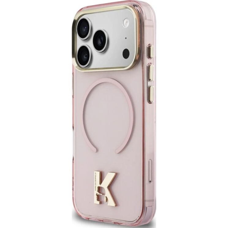 Захисний чохол Karl Lagerfeld IML K Head Logo MagSafe для iPhone 17 Pro (KLHMP17L5HTMKHDP) - Pink: фото 4 з 7
