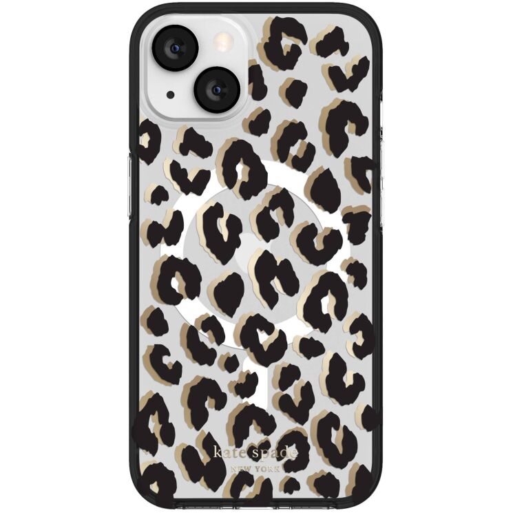Захисний чохол Kate Spade NY Protective Hardshell Magsafe для Apple iPhone 13 (KSIPH-206-CTLB) - Leopard: фото 2 з 5