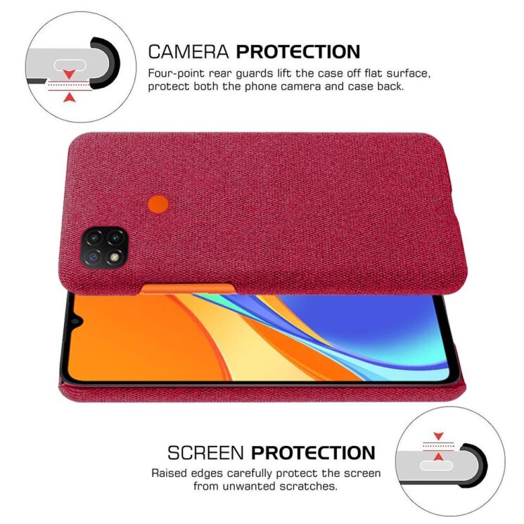 Защитный чехол KSQ Cloth Style для Xiaomi Redmi 9C - Dark Grey: фото 5 из 5