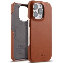 Защитный чехол MELKCO Leather Back Cover (with MagSafe Support) для Apple iPhone 16 Pro - Brown: фото 1 из 5