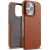 Защитный чехол MELKCO Leather Back Cover (with MagSafe Support) для Apple iPhone 16 Pro - Brown: фото 1 из 5