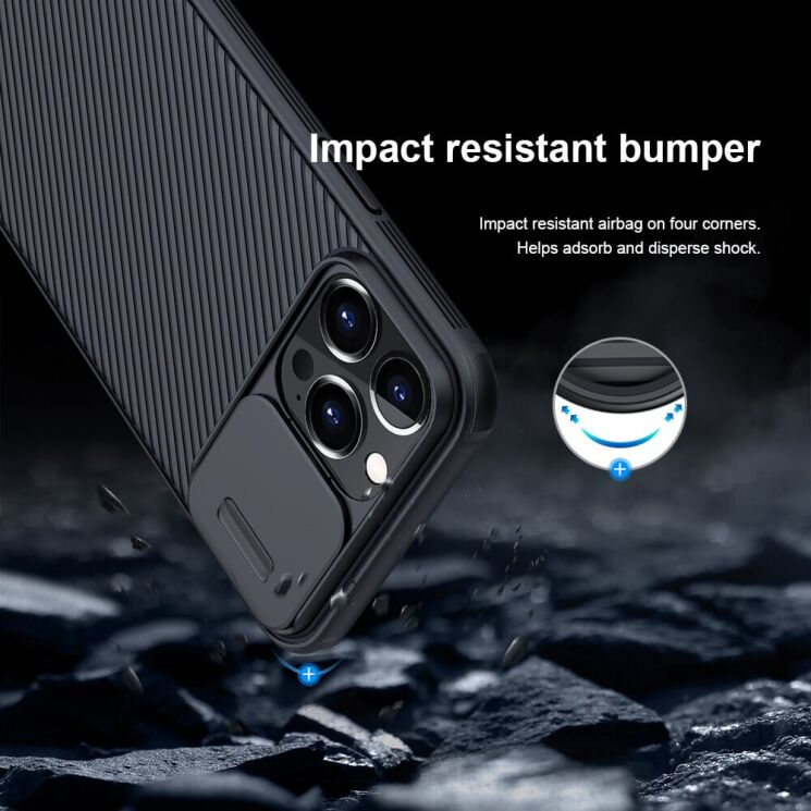 Защитный чехол NILLKIN CamShield Pro Magnetic для Apple iPhone 13 Pro Max - Black: фото 14 из 20