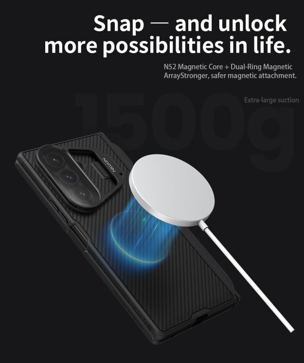 Захисний чохол NILLKIN CamShield Prop Magnetic (FF) для Samsung Galaxy Fold 7 - Black: фото 15 з 19