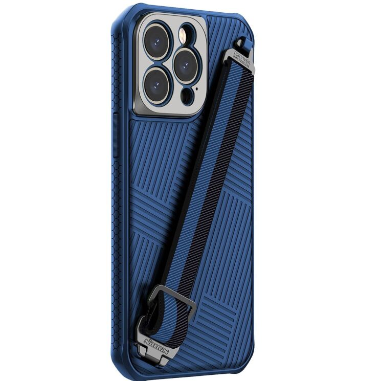 Защитный чехол NILLKIN Strap Magnetic Case для Apple iPhone 14 Pro Max - Blue: фото 4 из 17