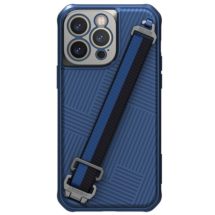 Защитный чехол NILLKIN Strap Magnetic Case для Apple iPhone 14 Pro Max - Blue: фото 1 из 17
