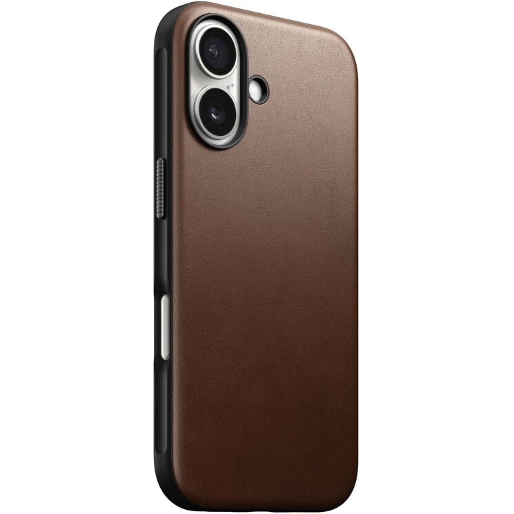 Защитный чехол Nomad Modern Leather Case для Apple iPhone 16 (NM01850885) - Brown: фото 2 из 12