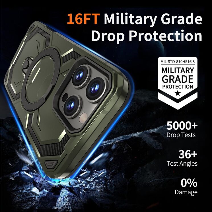 Защитный чехол Reframe Hybrid Magnetic для iPhone 16 Pro Max - Black: фото 5 из 7