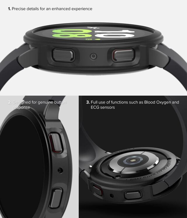 Защитный чехол RINGKE Air Sports для Samsung Galaxy Watch 5 (44mm) - Translucent: фото 7 из 10