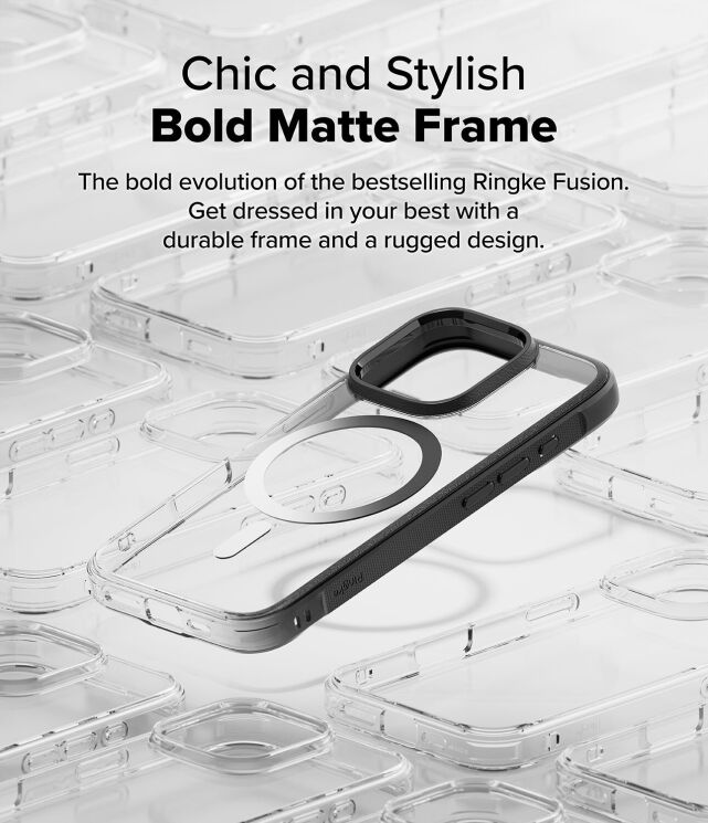 Защитный чехол Ringke Fusion Bold MagSafe для Apple iPhone 16 Pro (8800274962538) - Black: фото 4 из 15