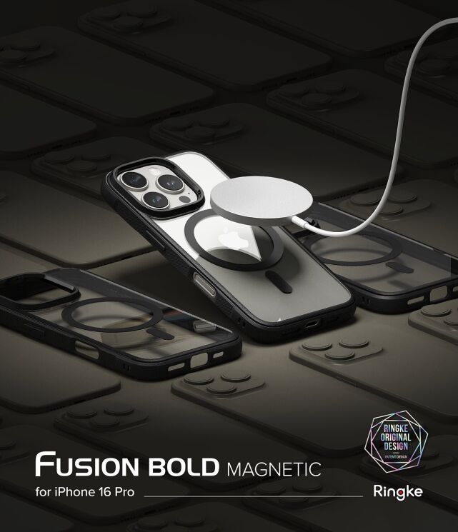 Защитный чехол Ringke Fusion Bold MagSafe для Apple iPhone 16 Pro (8800274962538) - Black: фото 2 из 15