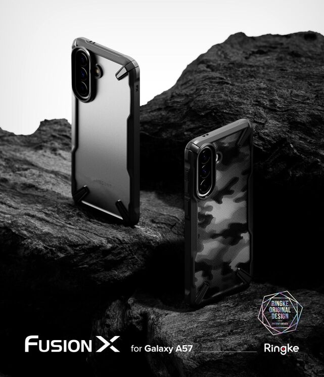 Захисний чохол Ringke Fusion X для Samsung Galaxy A57 (A576) 8800328818071 - Camo Black: фото 2 з 15