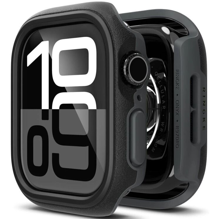 Защитный чехол Ringke Onyx (FW) для Apple Watch 10 / 11 46 mm (8800274969650) - Black: фото 1 из 16
