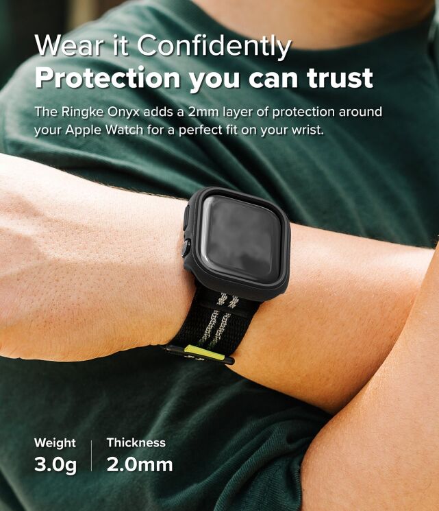 Захисний чохол Ringke Onyx (FW) для Apple Watch 10 / 11 46 mm (8800274969674) - Dark Green (364540DG) Захисний чохол Ringke Onyx (FW) для Apple Watch 10 / 11 46 mm (8800274969674) - Dark Green: фото 7 з 16