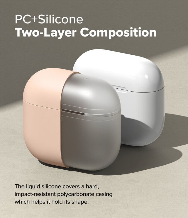 Защитный чехол Ringke Silicone Case для Apple AirPods 4 (8800274964211) - Stone: фото 8 из 15