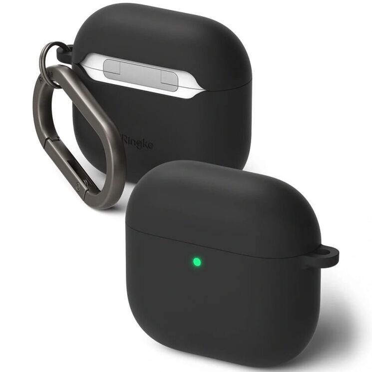 Защитный чехол Ringke Silicone Case для Apple AirPods 4 (8800274964198) - Black: фото 1 из 15