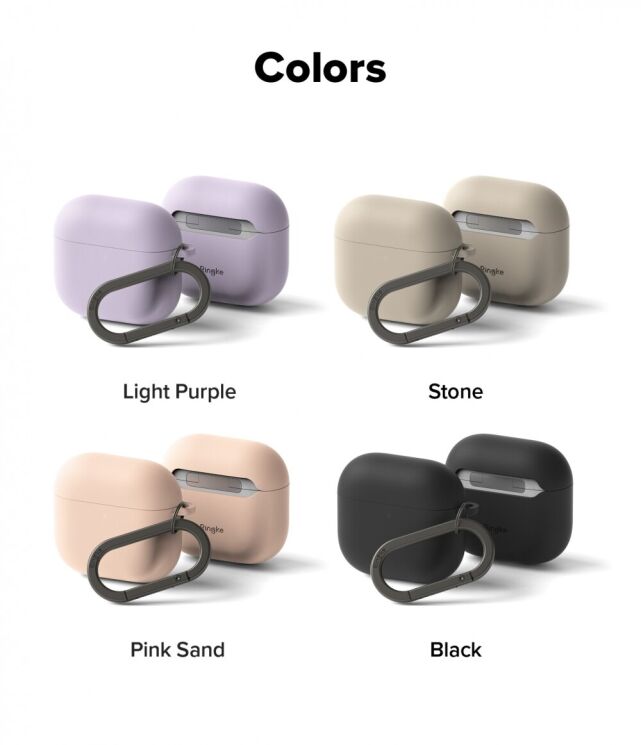 Защитный чехол Ringke Silicone Case для Apple AirPods 4 (8800274964211) - Stone: фото 6 из 15