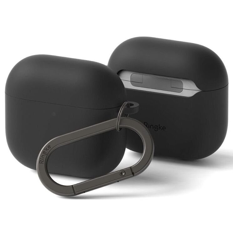 Защитный чехол Ringke Silicone Case для Apple AirPods 4 (8800274964198) - Black: фото 2 из 15