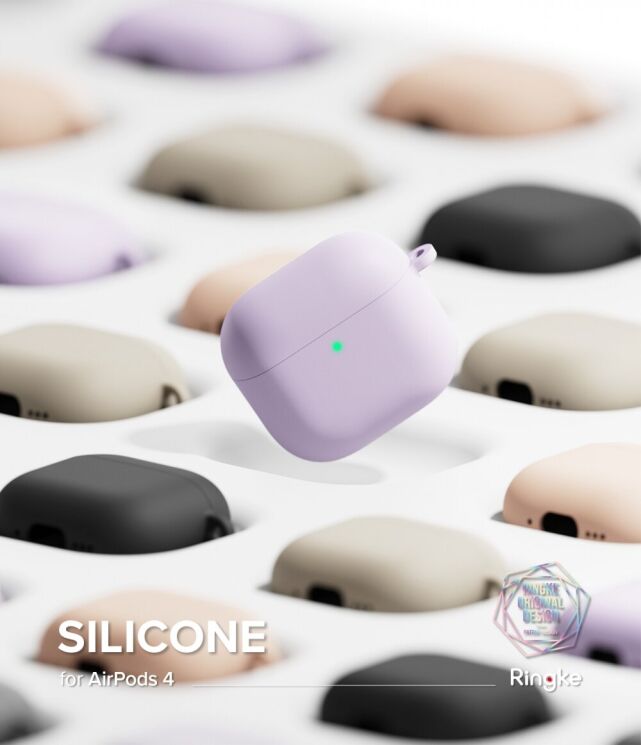 Защитный чехол Ringke Silicone Case для Apple AirPods 4 (8800274964211) - Stone: фото 3 из 15