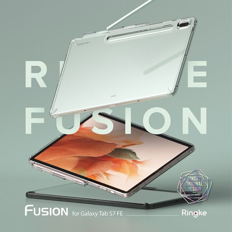 Защитный чехол Ringke T Fusion для Samsung Galaxy Tab S7 FE (T730/T736) 8809818847010 - Clear (252242C) Защитный чехол Ringke T Fusion для Samsung Galaxy Tab S7 FE (T730/T736) 8809818847010 - Clear: фото 2 из 9