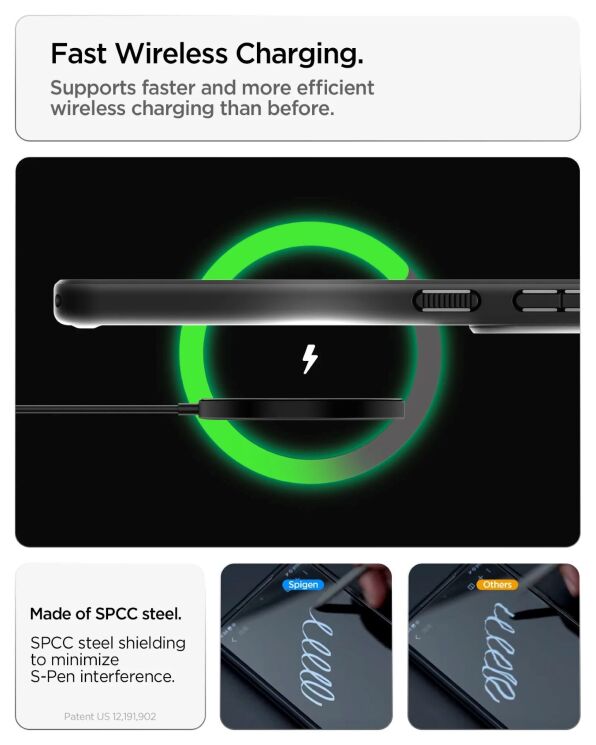 Захисний чохол Spigen Liquid Air (MagFit) для Samsung Galaxy S26 (S942) ACS10730 - Matte Black: фото 13 з 14