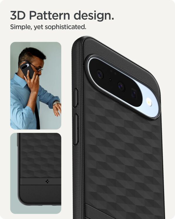 Захисний чохол Spigen (SGP) Caseology Parallax (MagFit) by Spigen для Google Pixel 10 / 10 Pro (ACS09708) - Matte Black: фото 13 з 17