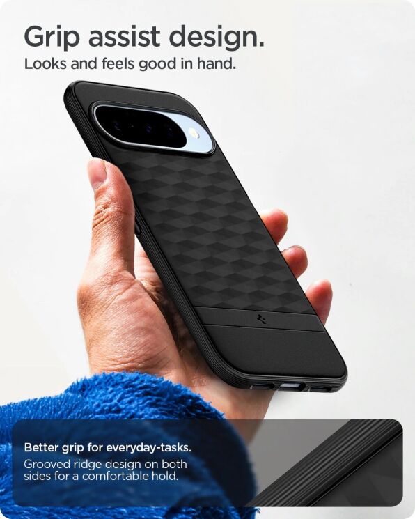 Захисний чохол Spigen (SGP) Caseology Parallax (MagFit) by Spigen для Google Pixel 10 / 10 Pro (ACS09708) - Matte Black: фото 16 з 17