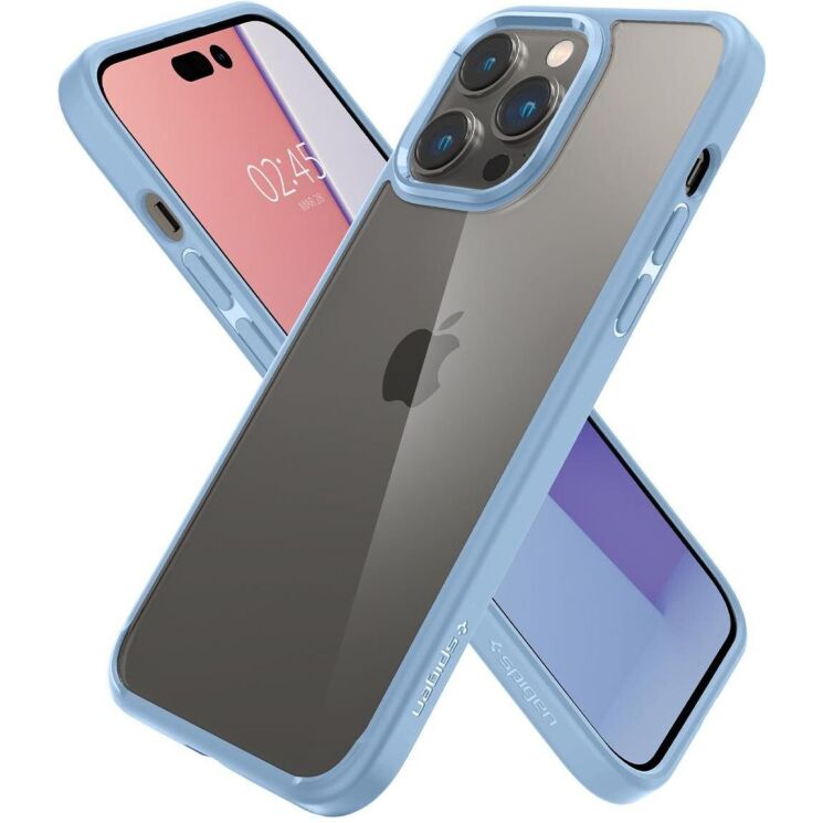 Захисний чохол Spigen (SGP) Crystal Hybrid для Apple iPhone 14 Pro Max - Sierra Blue: фото 4 з 7