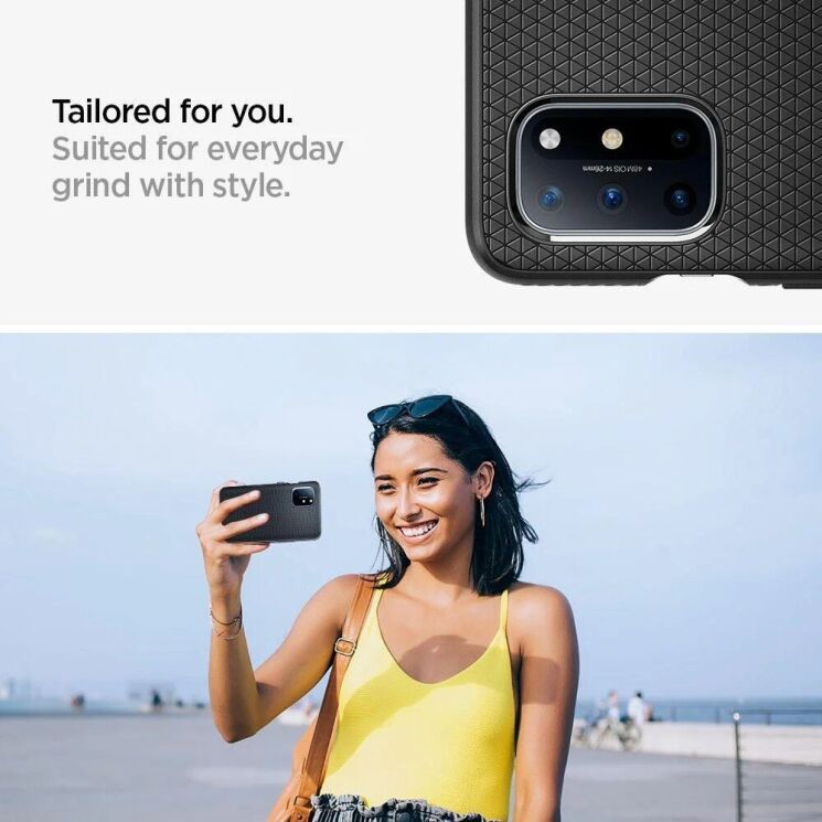 Защитный чехол Spigen (SGP) Liquid Air для OnePlus 8T - Matte Black: фото 14 из 14