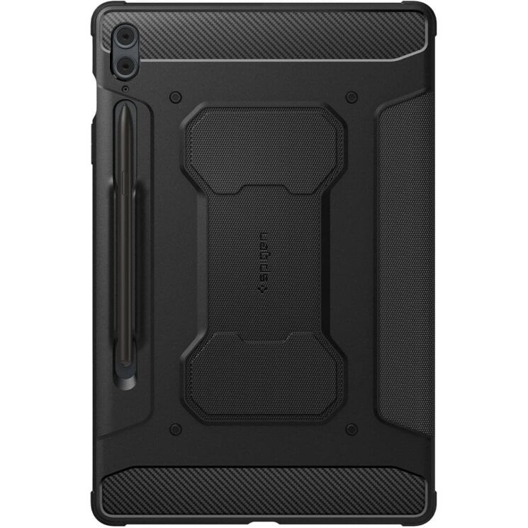 Защитный чехол Spigen (SGP) Rugged Armor Pro для Samsung Galaxy Tab S9 FE Plus (X610/616) - Black: фото 3 из 12