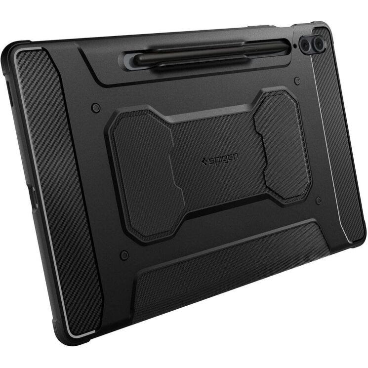 Защитный чехол Spigen (SGP) Rugged Armor Pro для Samsung Galaxy Tab S9 FE Plus (X610/616) - Black: фото 9 из 12