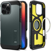 Защитный чехол Spigen (SGP) Tough Armor (MagFit) для Apple iPhone 16 Pro - Abyss Green: фото 1 из 15