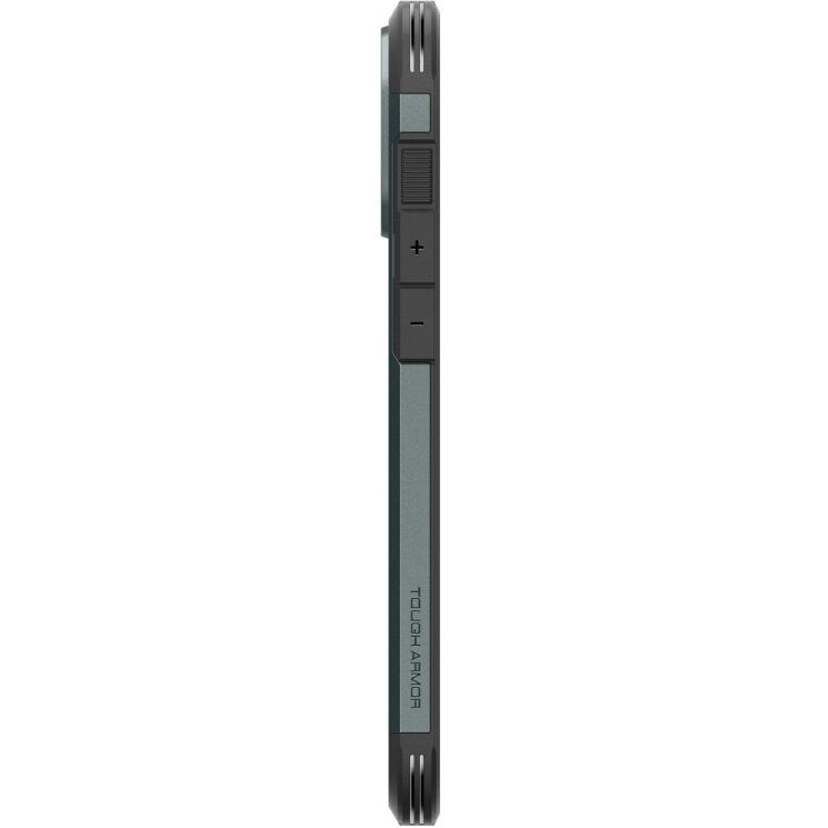 Защитный чехол Spigen (SGP) Tough Armor (MagFit) для Apple iPhone 16 Pro - Abyss Green: фото 8 из 15