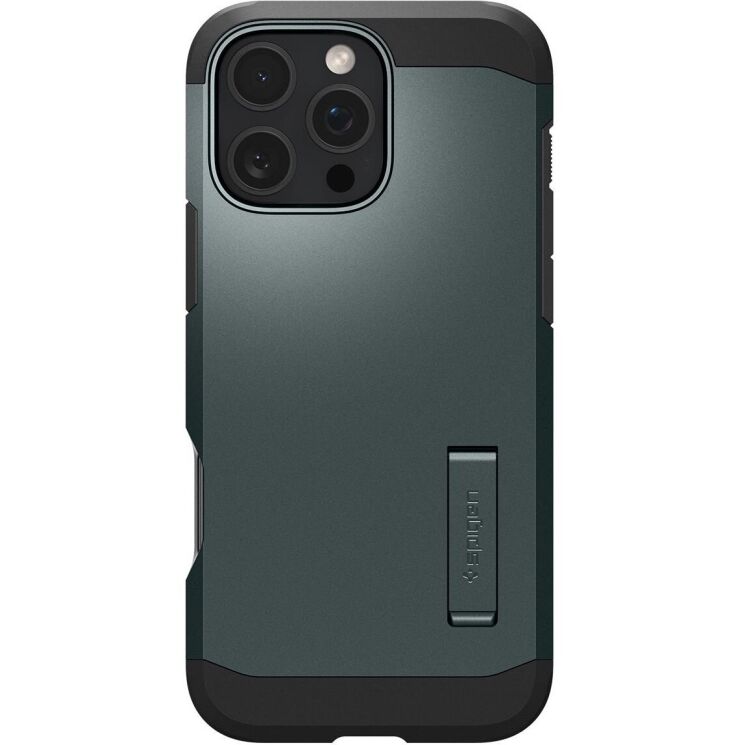 Защитный чехол Spigen (SGP) Tough Armor (MagFit) для Apple iPhone 16 Pro - Abyss Green: фото 2 из 15