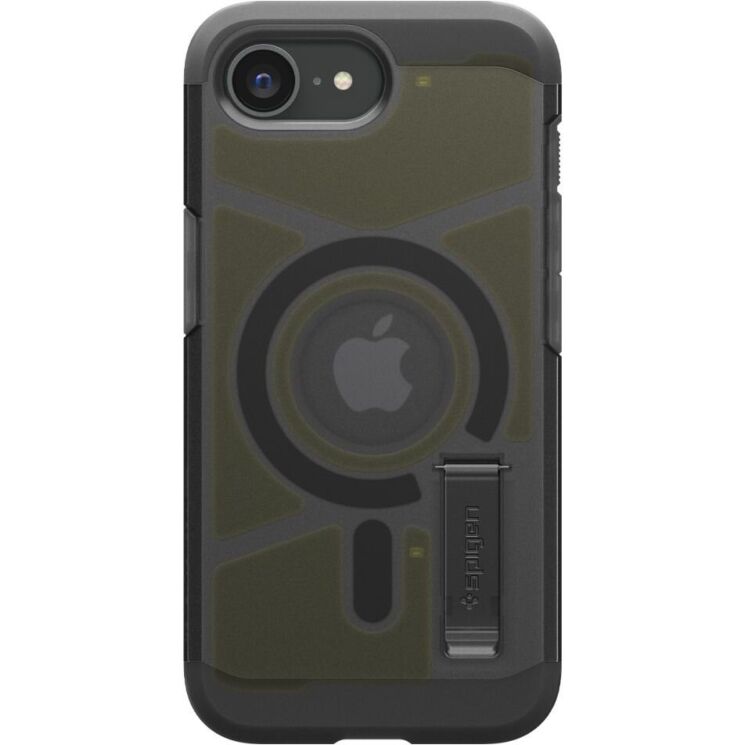 Защитный чехол Spigen (SGP) Tough Armor (MagFit) для Apple iPhone 16e (ACS09138) - Frost Black: фото 2 из 17