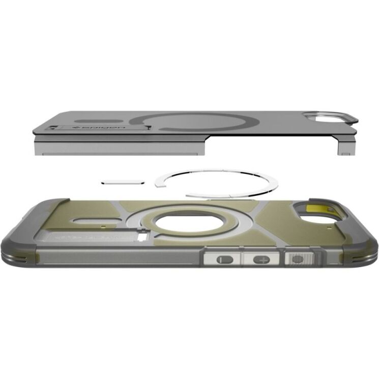 Защитный чехол Spigen (SGP) Tough Armor (MagFit) для Apple iPhone 16e (ACS09138) - Frost Black: фото 8 из 17