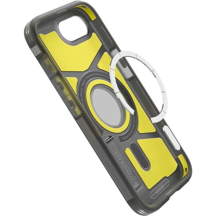 Защитный чехол Spigen (SGP) Tough Armor (MagFit) для Apple iPhone 16e (ACS09138) - Frost Black: фото 5 из 17