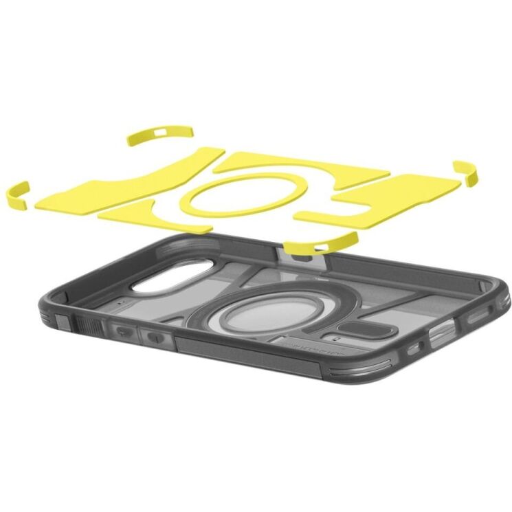 Защитный чехол Spigen (SGP) Tough Armor (MagFit) для Apple iPhone 16e (ACS09138) - Frost Black: фото 6 из 17